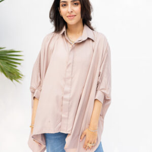 Nude Pink Batwing Top