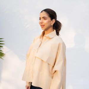 Beige Boxy Top