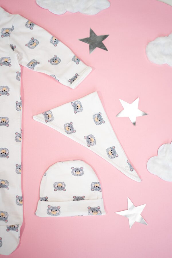 White Teddy Baby Set - Image 3